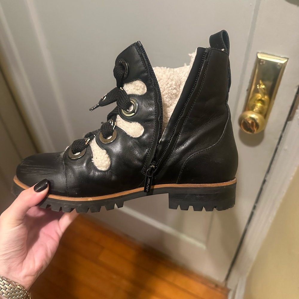 Jimmy Choo Leather and Fur boots